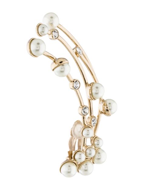 dior pearl ear cuff|Designer Earrings for Women .